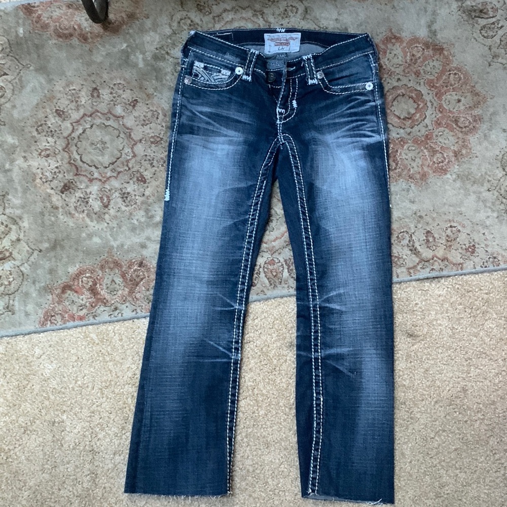 Big star jeans size 25 dark blue wash style is liv